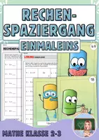 Vorschau - Arbeitsblätter - Sommerlicher Rechenspaziergang Einmaleins - Deckblatt