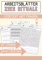 Vorschau - Arbeitsblätter - Zikr Rituale Religion Arbeitsblätter mit Fragen + Lösungen Lesetext - Deckblatt