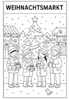Vorschau - Mal- und Bastelvorlagen - Weihnachtsmarkt - Deckblatt