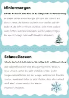 Vorschau - Arbeitsblätter - Abschreibkartei Winter | Groß- und Kleinschreibung Deutsch Klasse 2 & 3 - Seite 1