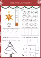 Vista previa - Tarjetas / Manipulativos - Navidad – Número 2 | FICHA para Trabajar los Números - Portada