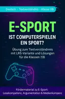 Vorschau - Arbeitsblätter - Textverständnis-Übung (Kl. 7/8): E-Sport (mit Lösungen & LRS-Variante) - Deckblatt