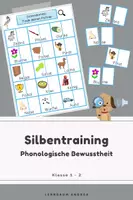 Vorschau - Spiele - Wörter bilden mit Silben: Silbenpuzzle | Phonologische Bewusstheit - Deckblatt