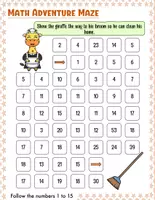 Aperçu - Feuilles d'exercices - Math Maze Challenge Worksheet Activity for Kids - Page 3