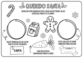 Vista previa - Manualidades / Dibujos para colorear - 🎄 Salvamanteles Mágicos para Esperar a Santa y a los Reyes Magos (Español y Inglés) - página 3