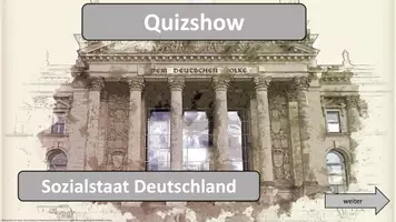 Vorschau - Interaktives Material - Quizshow: Sozialstaat Deutschland (Interaktives Ratespiel) - Deckblatt