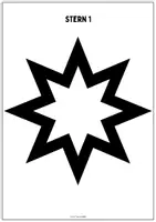 Vorschau - Mal- und Bastelvorlagen - ⭐ Scherenschnitt-Sterne als Fensterbild – Papiersterne in 15 Designs & 2 Größen - Seite 1