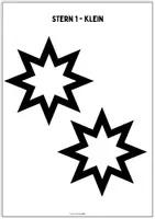 Vorschau - Mal- und Bastelvorlagen - ⭐ Scherenschnitt-Sterne als Fensterbild – Papiersterne in 15 Designs & 2 Größen - Seite 2