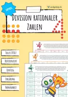 Vorschau - Arbeitsblätter - Division rationaler Zahlen - Spiel - Deckblatt