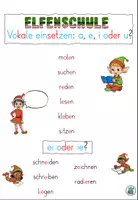 Vorschau - Arbeitsblätter - Vokale einsetzen "In der Elfenschule" DaZ / DaF / Deutsch - Seite 3