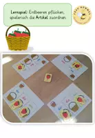 Vorschau - Spiele - Lernspiel Artikel: Erdbeeren ernten - Deckblatt
