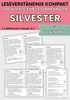Vorschau - Arbeitsblätter - Silvester - Sachtexte für Hefteinträge, 3x differenziert | Leseverständnis Klasse 1 & 2 - Deckblatt