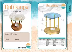 Vorschau - Mal- und Bastelvorlagen - Technik - Werkstück Duftlampe aus Holz u. Metall - 7./8. Jgst. - Seite 1