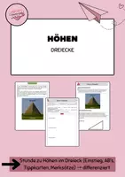 Vorschau - Arbeitsblätter - Höhen im Dreieck - Deckblatt
