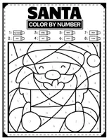 Vorschau - Arbeitsblätter - SANTA Color By Number | Christmas Counting & Fine Motor Skills - Seite 2