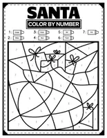 Vorschau - Arbeitsblätter - SANTA Color By Number | Christmas Counting & Fine Motor Skills - Seite 3