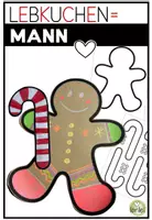 Vorschau - Mal- und Bastelvorlagen - Lebkuchenmann – Bastelvorlage für Weihnachten - Deckblatt