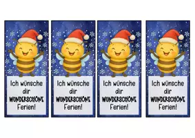Vorschau - Anderer Materialtyp - Bienenklasse Lesezeichen zu Weihnachten - Seite 1