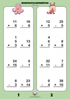 Vista previa - Hojas de trabajo - MONSTRUITOS MATEMÁTICOS (CÁLCULO 1º) Cuadernillo 4 - página 1