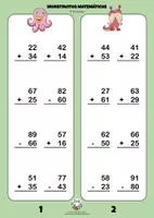 Vista previa - Hojas de trabajo - MONSTRUITOS MATEMÁTICOS (CÁLCULO 1º) Cuadernillo 7 - página 1