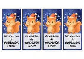 Vorschau - Anderer Materialtyp - Eichhörnchenklasse Lesezeichen zu Weihnachten - Seite 2