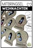 Vorschau - Mal- und Bastelvorlagen - Schülergeschenk: Weihnachten - Schokolade - Mitbringsel / Giveaway Vorlage - Deckblatt