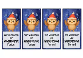 Vorschau - Anderer Materialtyp - Eulenklasse Lesezeichen zu Weihnachten - Seite 2