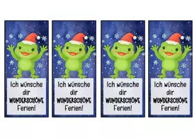 Vorschau - Anderer Materialtyp - Froschklasse Lesezeichen zu Weihnachten - Seite 1