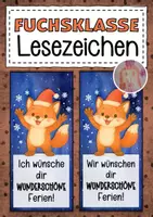 Vorschau - Anderer Materialtyp - Fuchsklasse Lesezeichen zu Weihnachten - Deckblatt