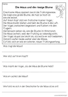Vorschau - Arbeitsblätter - Drei Fantasiegeschichten Frühling - Wichtel, Regenwurm, Maus | Leseverständnis Klasse 1 & 2 - Seite 3