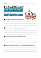 Vorschau - Anderer Materialtyp - Fragebogen für den Unterricht in deiner Klasse - Deckblatt