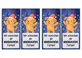Vorschau - Anderer Materialtyp - Hundeklasse Lesezeichen zu Weihnachten - Seite 2