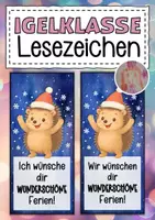 Vorschau - Anderer Materialtyp - Igelklasse Lesezeichen zu Weihnachten - Deckblatt