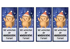 Vorschau - Anderer Materialtyp - Igelklasse Lesezeichen zu Weihnachten - Seite 2