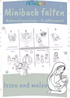 Vorschau - Arbeitsblätter - Weihnachtsgeschichte - Falt-Mini-Buch (Klasse 1 und 2) - Deckblatt