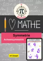 Vorschau - Arbeitsblätter - Arbeitsblatt Achsensymmetrie – Figuren spiegeln & erkennen (Klasse 5/ 6/ 7) Geometrie im Frühling | Mit Lösungen - Deckblatt
