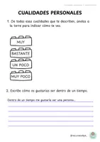 Vista previa - Hojas de trabajo - Autoconocimiento: trabajamos las cualidades personales - página 3