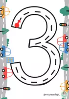 Vista previa - Juegos / Gamificación - CARRETERA DE NÚMEROS Y VOCALES TRAZOS - página 3