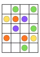 Vista previa - Juegos / Gamificación - Patrones de colores - NIVEL III (4x5) - página 1