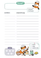 Vorschau - Arbeitsblätter - Rezeptvorlagen mit niedlichem Fuchs - Seite 3