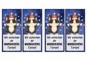 Vorschau - Anderer Materialtyp - Katzenklasse Lesezeichen zu Weihnachten - Seite 2
