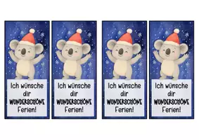 Vorschau - Anderer Materialtyp - Koalaklasse Lesezeichen zu Weihnachten - Seite 1