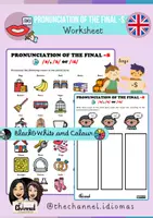 Aperçu - Feuilles d'exercices - PRONUNCIATION OF THE FINAL -S: Worksheet - Page de couverture
