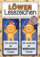 Vorschau - Anderer Materialtyp - Löwenklasse Lesezeichen zu Weihnachten - Deckblatt