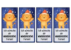 Vorschau - Anderer Materialtyp - Löwenklasse Lesezeichen zu Weihnachten - Seite 1