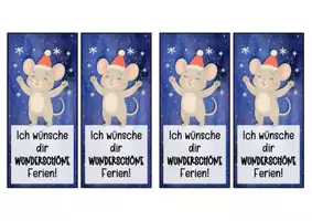 Vorschau - Anderer Materialtyp - Mäuseklasse Lesezeichen zu Weihnachten - Seite 1