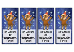 Vorschau - Anderer Materialtyp - Okapiklasse Lesezeichen zu Weihnachten - Seite 1