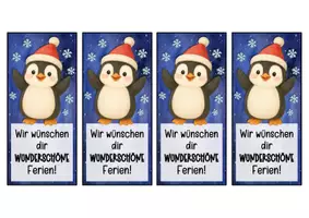 Vorschau - Anderer Materialtyp - Pinguinklasse Lesezeichen zu Weihnachten - Seite 2