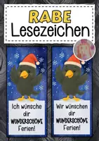 Vorschau - Anderer Materialtyp - Rabenklasse Lesezeichen zu Weihnachten - Deckblatt