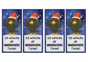 Vorschau - Anderer Materialtyp - Rabenklasse Lesezeichen zu Weihnachten - Seite 1